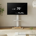 thumbnail image 5 of FITUEYES Universal Swivel Corner Television Stand with a Shelf, Wood White, 15.5'' W, 5 of 7