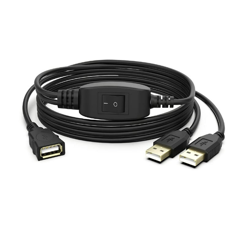 USB Splitter Cable,Printer Sharing Switch Cable, USB Splitter 2 Male 1  Female for Printer, Scanner, Speaker, Keyboard, 
