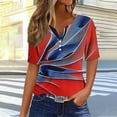 thumbnail image 3 of ATENAR T Shirts for Women Loose Summer Tops for Women Short Sleeve Tee Red S, 3 of 6