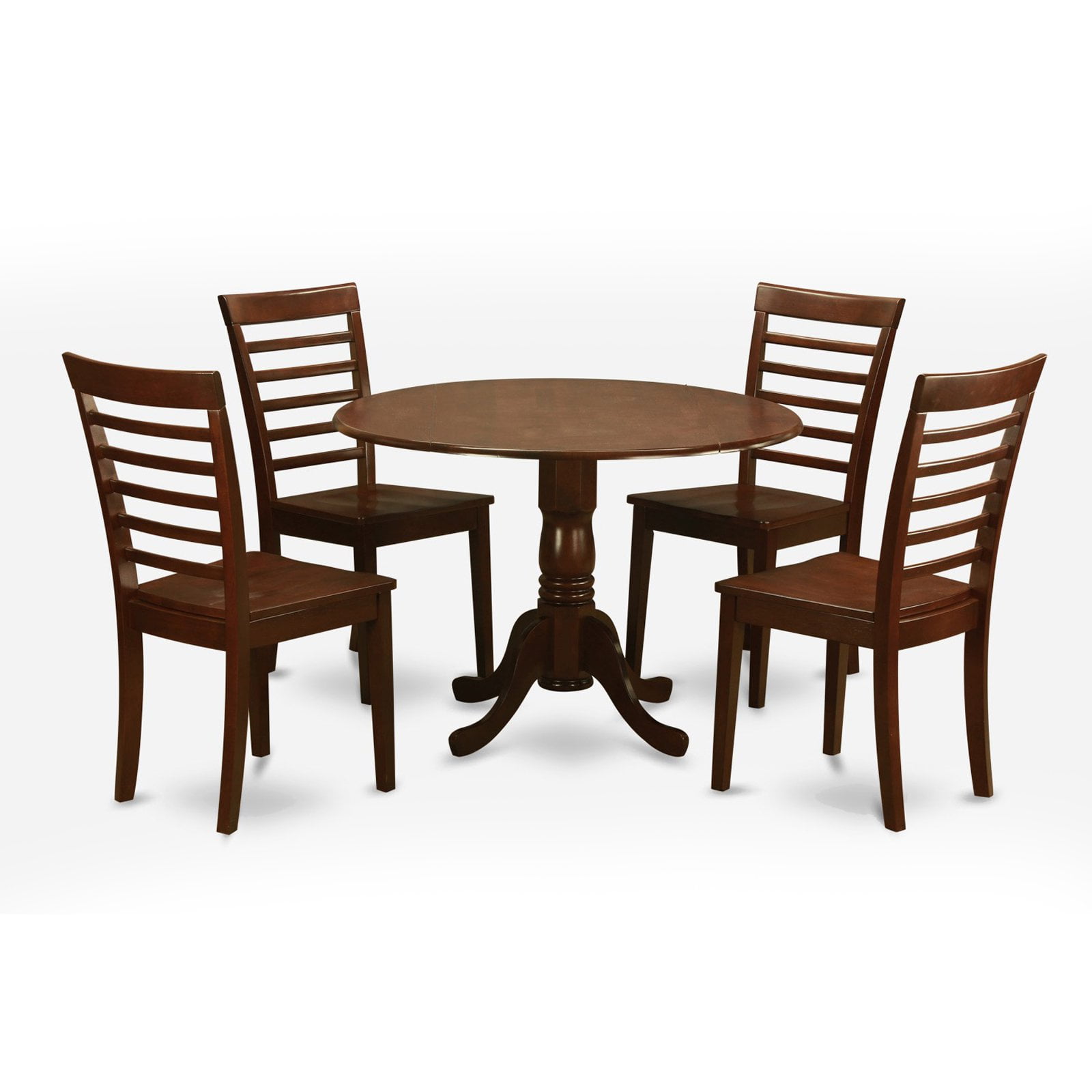 East West Furniture Dublin 5 Piece Drop Leaf Dining Table Set with