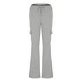 thumbnail image 2 of Kaemgyyd Womens Cargo Sweatpants Casual Flare Wide Leg Drawstring Pants High Waisted Bell Bottom Workouts Trousers with Pockets, 2 of 4