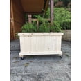 thumbnail image 4 of 45inx25inx14in Solid Wood Rolling Planter Barrier, 4 of 5
