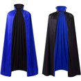 thumbnail image 4 of DuoJiaJ Adults Stand Collar Cape, Party Dress Up Cloak Blue Sizes S-L, 4 of 4