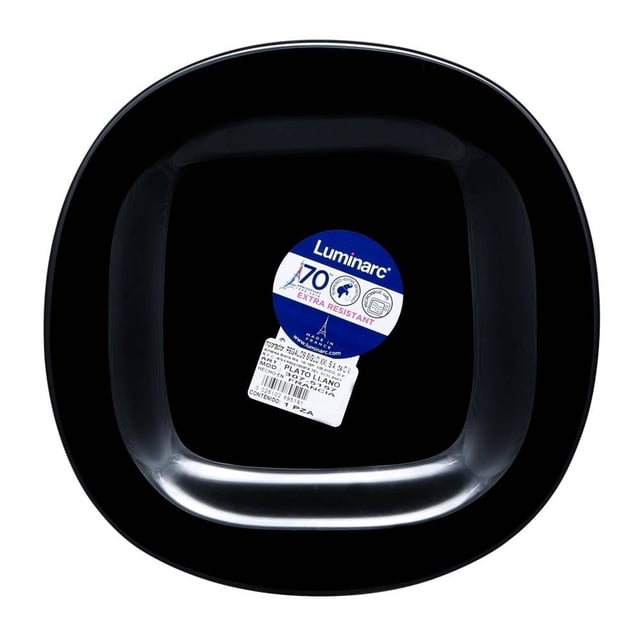 Plato Luminarc Llano Negro