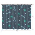 thumbnail image 5 of Paw Prints and Bones Shower Curtain 84"x72" ,Bathroom Decorative Shower Curtains Set with 12 Hooks,Modern Waterproof Washable Shower Curtain, 5 of 6