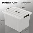 thumbnail image 2 of CRXX 23 Gallon / 92 Qt Storage Box, Stackable Bin with Lid, Plastic Container, 4 Pack, 2 of 7