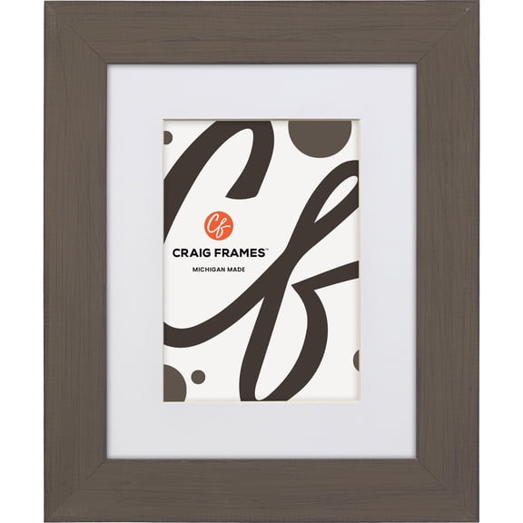 Craig Frames Jasper, 10x13 inch Country Whiskey Brown Picture Frame Matted for a 7x10 Photo