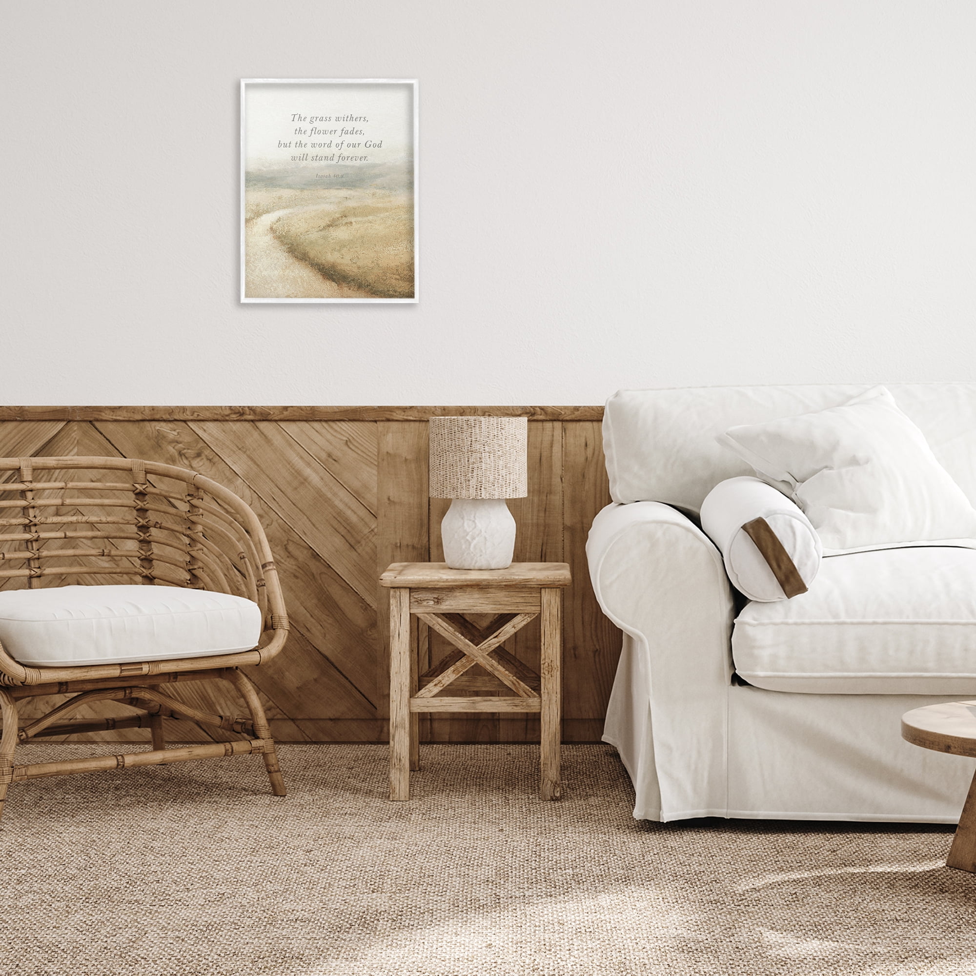 Stupell Industries Word Of God Isaiah Proverb White Framed Giclee Art, design by John Spaeth