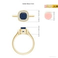 thumbnail image 5 of ANGARA Natural Cushion 1 ct Blue Sapphire Ring with Diamond Halo in 14K Yellow Gold for Women (Size-6mm) | September Birthstone, Anniversary, Jewelry Gift for Women | Natural Blue Sapphire Ring, 5 of 9
