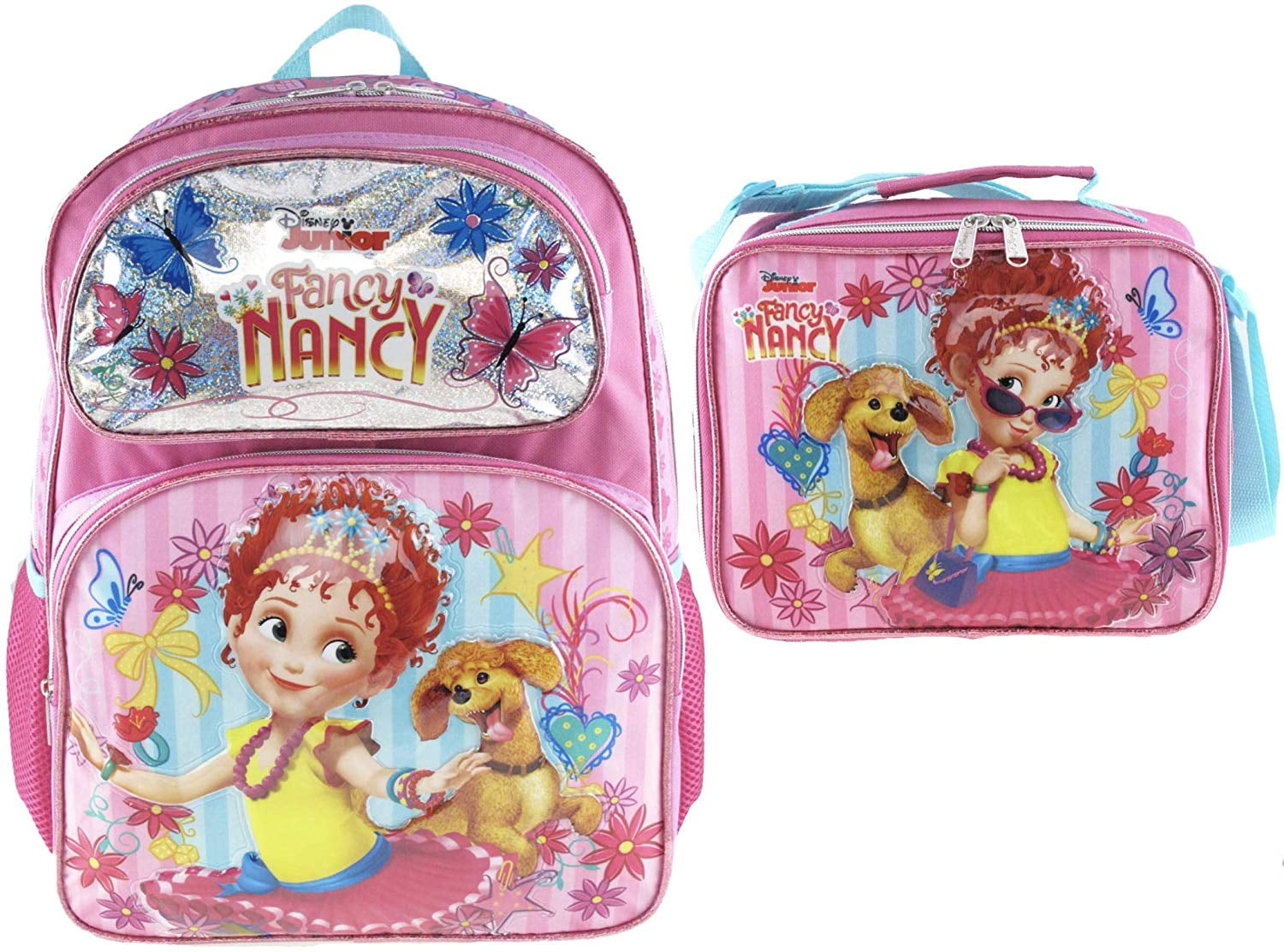 Fancy Nancy 16 inch Backpack and Matching Insulated Lunch Box Durable Quality! 