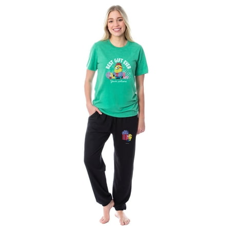 Despicable Me Minions Womens Christmas Best Gift Ever Sleep Pajama Set