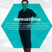 ACTIVE UNIFORMS Men Scrub Set Medical Scrub Top and Pants (Burgundy, Medium)