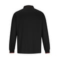 thumbnail image 4 of VgaVtl Polo Shirts for Men Under $5 Fall Long Sleeve Casual Shirts for Men Button up Loose Plain Black Lapel Shirts, 4 of 5