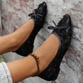 thumbnail image 4 of GERsome Women's Flats Shoes Closed Pointy Toe Slip-On Comfort Mary Jane Ballet Dress Shoes for Party Wedding Work, Black Size 5.5, 4 of 8