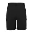 thumbnail image 3 of SAFUNY Women's Drawstring Wide Leg Shorts Elastic Waist Pocketed Casual Beach Bottoms Black M, 3 of 8