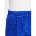 thumbnail image 7 of Sholeno Kids Girls Sequin Shorts Sparkly Hip Hop Jazz Dance Shorts Glitter High Waist Rave A Line Hot Pants Blue 16, 7 of 7