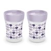 NUK Sip Trainer Cup with 3 Flow Speeds, 2 pack, Purple Hearts