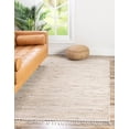 thumbnail image 1 of Unique Loom Chindi Jute Collection Area Rug (3' 3" x 5' 1" Rectangle, Natural/ Ivory), 1 of 4