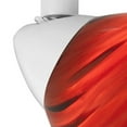 thumbnail image 3 of 50 Watt Glass Ceiling Track Light with Swirl Design, Red - Saltoro Sherpi, 3 of 5