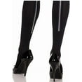 thumbnail image 2 of Music Legs Women's Black Zipper Thigh High Stockings - ONE SIZE 4678-BLACK, 2 of 4