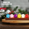 thumbnail image 4 of LOSCHEN 7 Colors Ice Cracked Balls, Core Memories Crystal Balls with LED Sapele Wood Base, Natural Healing Spheres Set for Home Living Room Meditation Positive Energy Decoration Balls, 4 of 9
