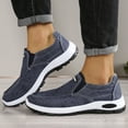 thumbnail image 3 of Mens Retro Denim Orthopedic Slip on Loafers Walking Shoes Autumn Casual Canvas Low Top Fashion Sneakers, 3 of 7