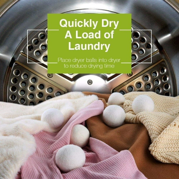 Boule de laine pour sèche-linge à séchage rapide, assouplissant  réutilisable, accessoires de machine à laver
