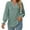 Green, variant on SRZYMJ Women's Long Sleeve V Neck Blouse with Delicate Hollow Ruffle Sleeve Design for Dressy Casual Wear