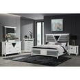thumbnail image 5 of Global Furniture USA Marco White Metallic 2-Drawer Nightstand Mirrored Accents, 5 of 5