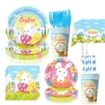 thumbnail image 3 of Darzheoy Easter Party Supplies, Bunny Colorful Eggs Tableware Set, Easter Party Plates and Cups, Napkins and Cutlery for Easter Decorations and Easter Themed Parties, 3 of 9