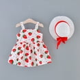 thumbnail image 5 of Utlike Girls Clothing Set New Cute Suspender Dress For And Young Children Printed With Bow And Hat Skirt Set Sweet Girl Skin Friendly Outfits Size 2 Years-3 Years, 5 of 9