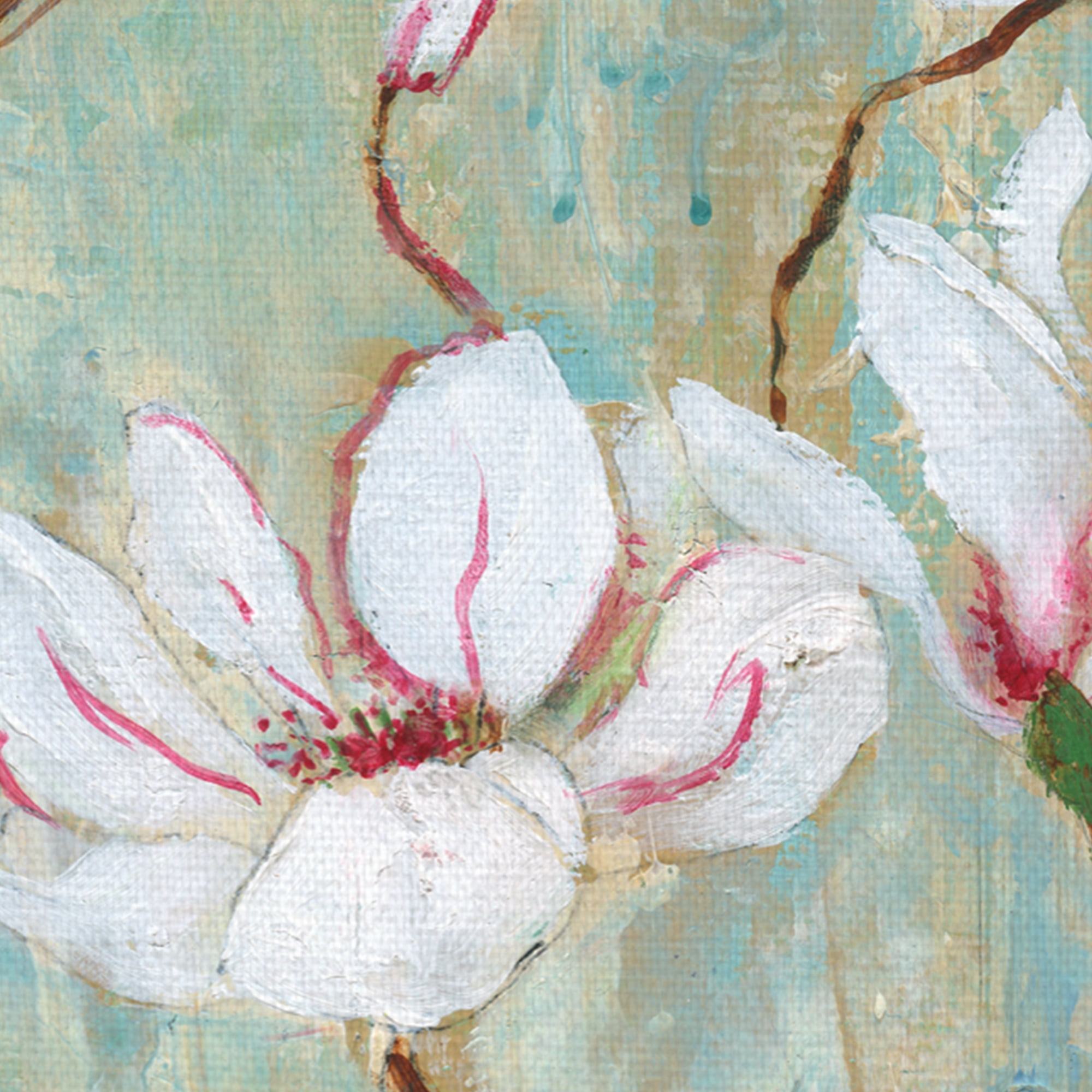 Tava Studios Dogwood Morning II Tree Blossoms 40" x 30" Painting Canvas Art Print, by Masterpiece Art Gallery