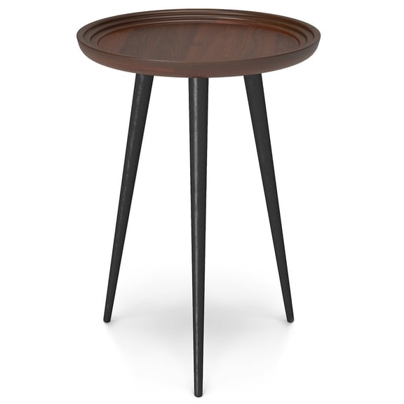 Simpli Home Simpli Home Clairmont Modern Industrial 18 inch Wide Metal Round Side Table in Cognac
