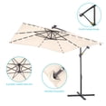 thumbnail image 3 of CHYVARY 8.2×8.2ft LED Outdoor Patio Offset Hanging Cantilever Umbrellas W/8 Ribs for Backyard,Poolside and Garden,Sand, 3 of 7