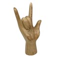 thumbnail image 2 of Zeckos Hand Carved Natural Wood I Love You Hand Gesture Statue, 2 of 9