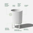 thumbnail image 2 of Veradek Demi Series Raised 16" Plastic-Stone Planter - (White/White, 2 Pack), 2 of 11