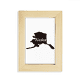 thumbnail image 1 of Alaska USA Map Stars Stripes Flag Desktop Display Photo Frame Picture Art Painting 5x7 inch, 1 of 3