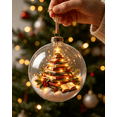 thumbnail image 4 of Christmas LED Lighted Glass Ball Ornaments, Clear Hanging Globe with Storybook Scene , Gold Cap Rope Hanger for Xmas Tree Wreath Mantel Holiday Decor Gift, 4 of 8