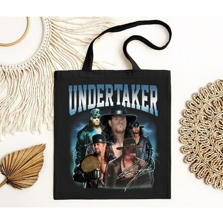 vintage 90s Graphic Undertaker Tote Bag  Undertaker Bag  Sports World Wrestling   WWE  The Deadman   -TH20559