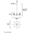 thumbnail image 4 of Maxim Flambeau 33" Wide Black and Brass 8-Light LED Chandelier, 4 of 5