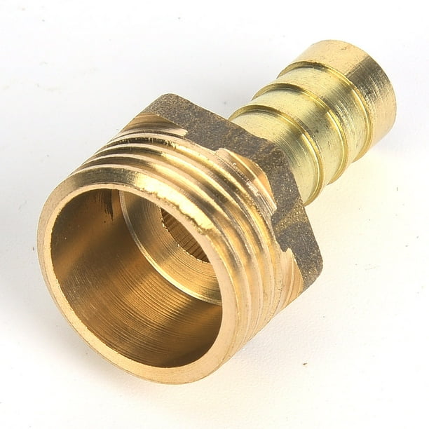 Brass Hose Barb Tee Fitting, Barbed Fuel Line Connector G1/2 To 10mm