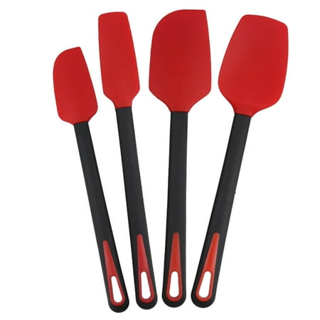 

UYUH Red Kitchen Daily N-ecessities New Four Piece Set M-ultifunctional Silicone Spatula Scraper Butter for Home Bedroom Kitchen Bathroom Garden Tools Supplies & Decorations