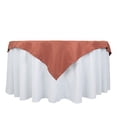 thumbnail image 2 of BalsaCircle 54" Terracotta Square Premium Polyester Tablecloth Catering Dining Table Linens, 2 of 8