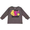 thumbnail image 3 of Inktastic Its My 5th Birthday with Smiling Emoticon Girls Long Sleeve Toddler T-Shirt, 3 of 5