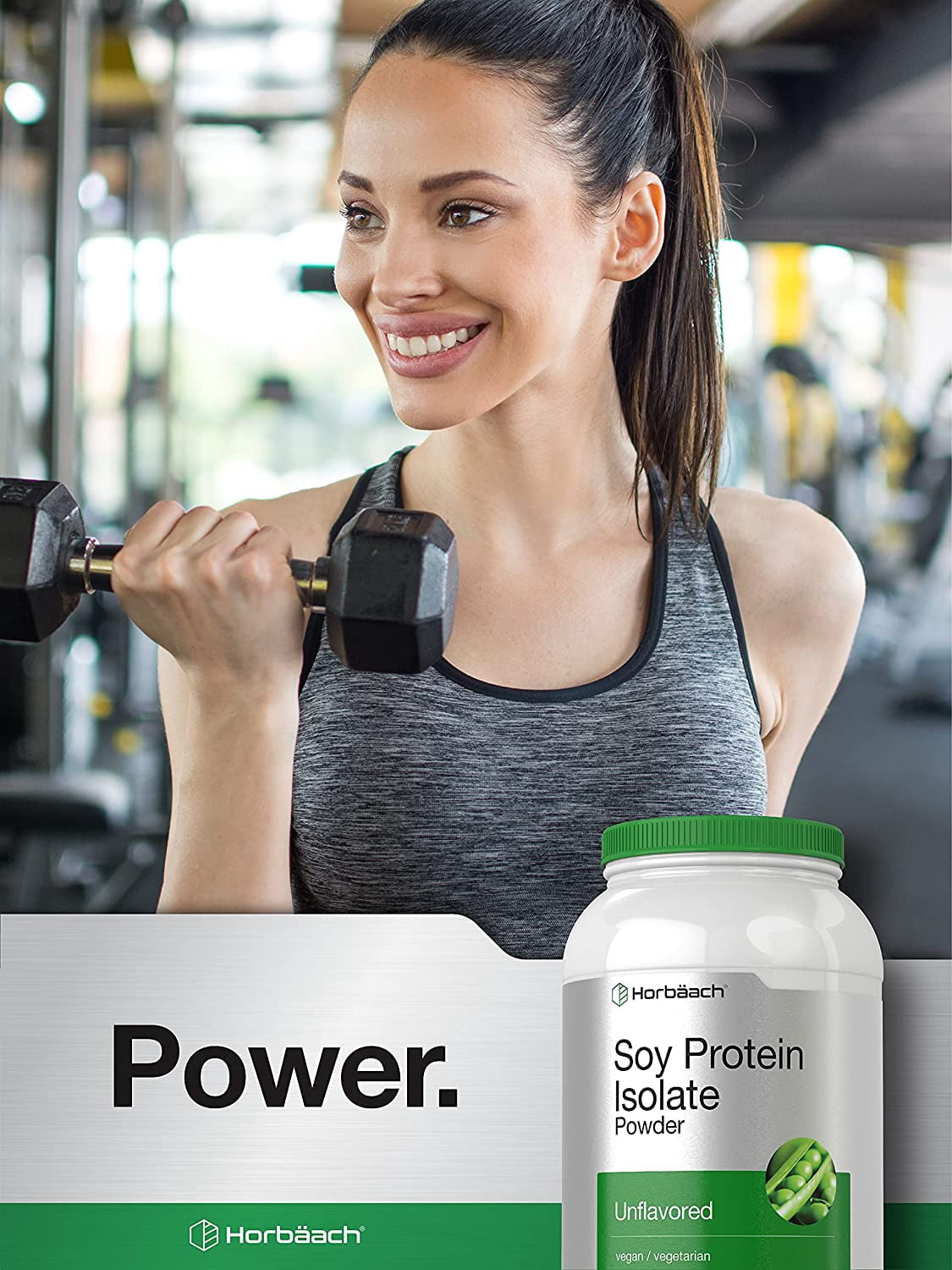 Soy Protein Isolate | 3lb | Vegan Powder for Men and Women | Unflavored | 25g Protein | by Horbaach