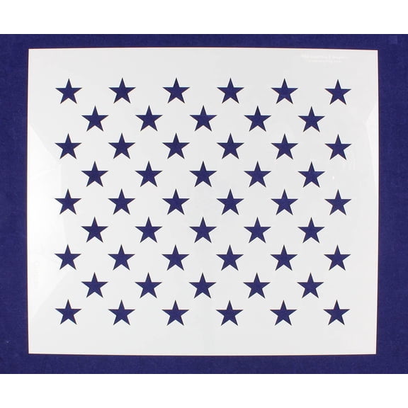 50 Star Field Stencil 14 Mil -14"W x 16"H - Painting /Crafts/ Templates