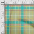 thumbnail image 1 of oneOone Viscose Chiffon Light Green Fabric Madras Check Craft Projects Decor Fabric Printed By The Yard 42 Inch Wide, 1 of 1
