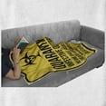 thumbnail image 6 of Zombie Soft Flannel Fleece Blanket, Danger Caution Signs Quarantine Infective Area Biological Illustration Design, Cozy Plush for Indoor and Outdoor Use, 60" x 80", Yellow Red Black, by Ambesonne, 6 of 6