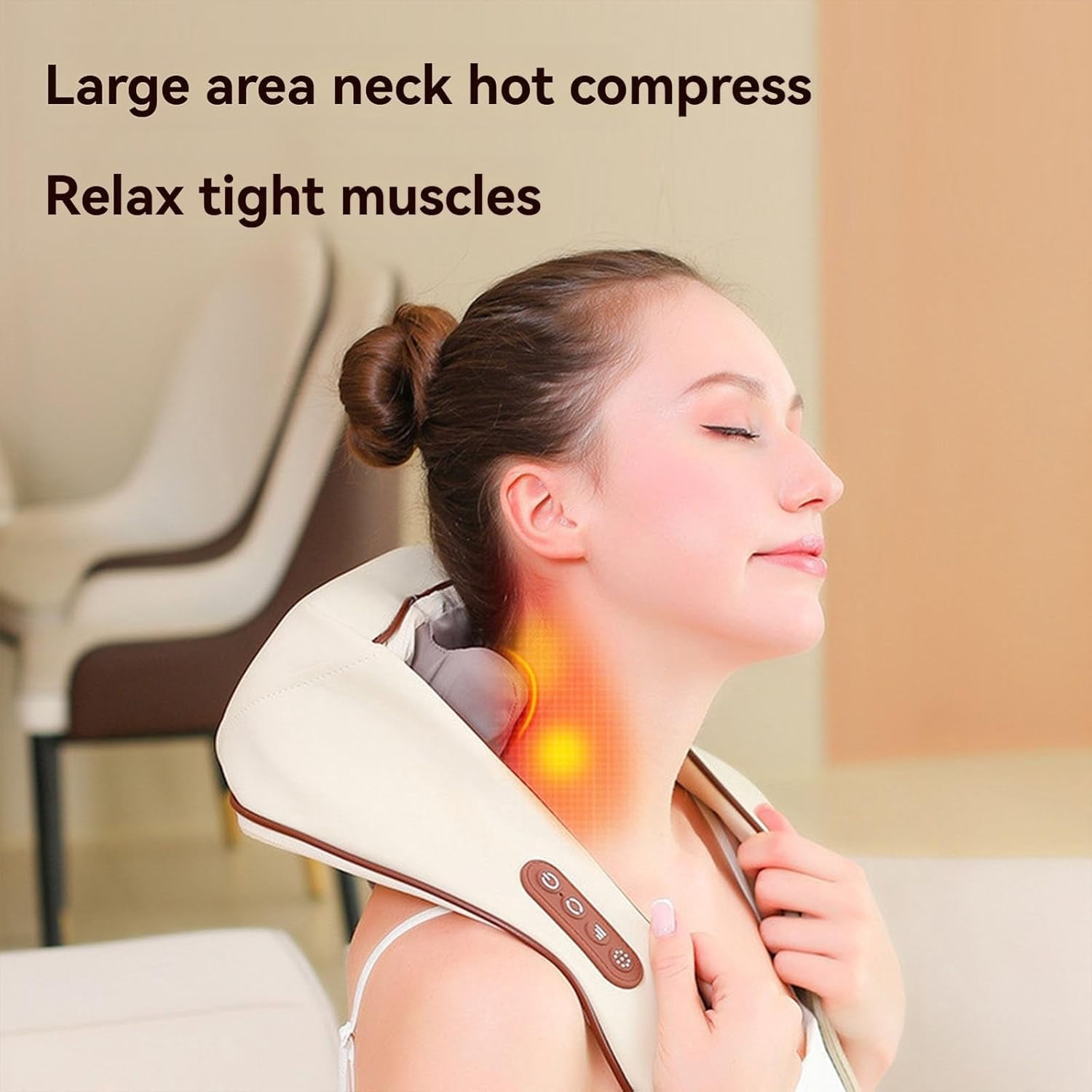 JEBTBFZE Shoulder Massager, Shoulder and Neck Massage Three Modes of Adjustment, Easy to Carry, A Good Choice for Gift (Gray)