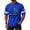 Blue, variant on Men's 4th of July Football Jersey Independence Day 250 Anniversary American Flag Printed Casual T-shirts Summer Breathable Tops,Brown,XXXL